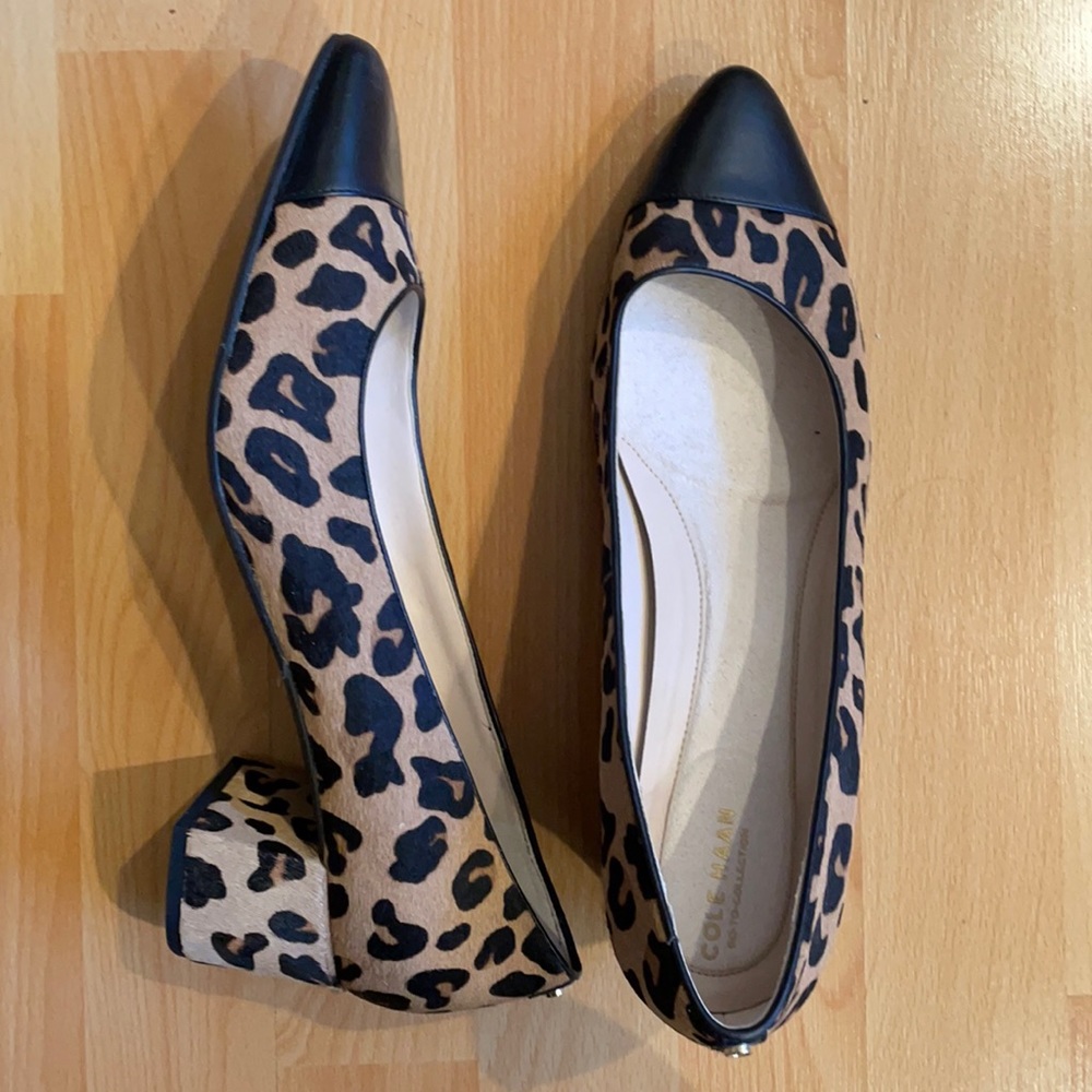 Womens leopard print block heal by Colehaan.